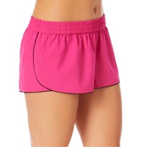 NWT Juniors Size Medium No Boundaries Solid Board Shorts Fuchsia Sizzle Hot Pink